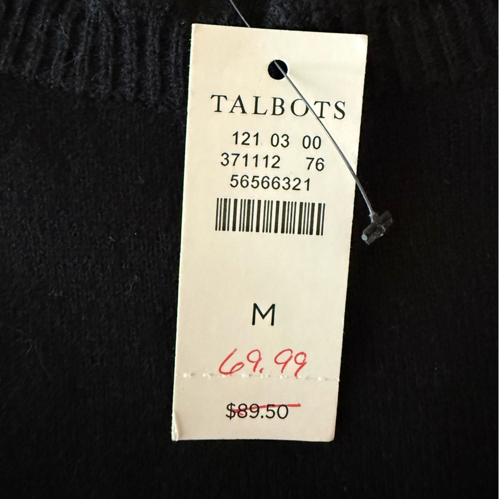 Talbots black sweater, NWT - Picture 6 of 8